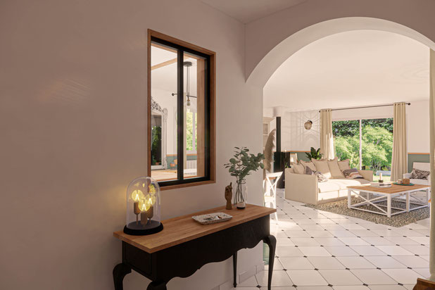 Entrée-renovation-maison-La Roquebrussanne