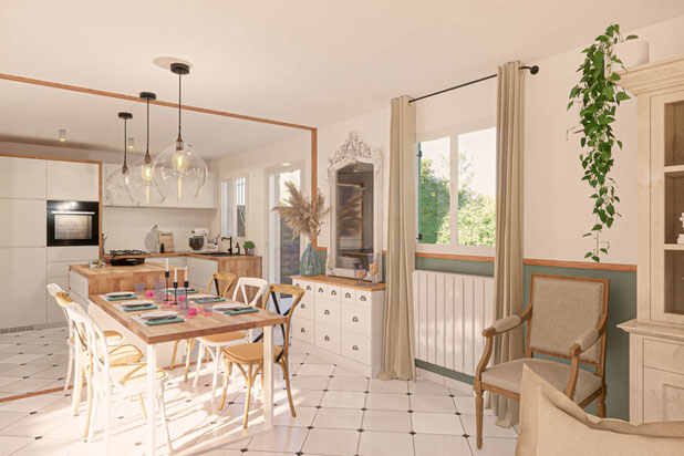 Table à manger-renovation-maison-La Roquebrussanne
