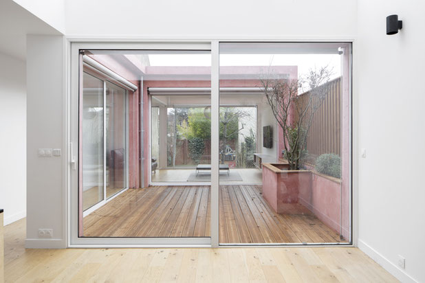 Vue du jardin depuis le séjour-agrandissement_extension-extension-Nogent-sur-Marne