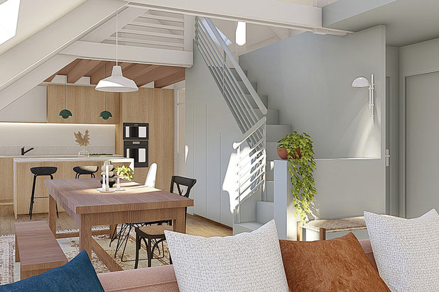 Salon-renovation-appartement-Port-Louis
