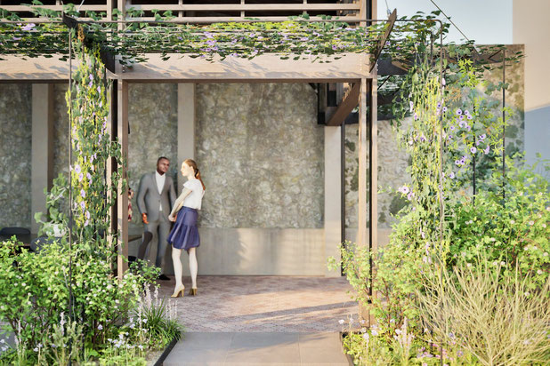 Détail des bacs et pergola-agrandissement_extension-extension-Coutances