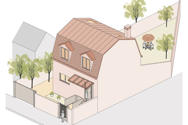 Etat projet-surelevation-maison-Franconville