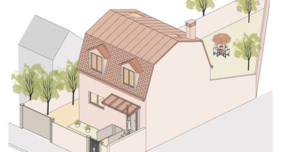 Photo d'un projet de Surélévation Maison à Franconville