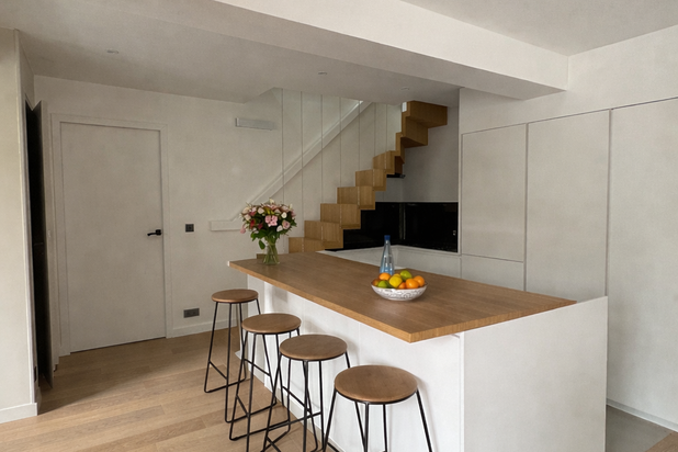 Espace cuisine ouverte-agrandissement_extension-appartement-Paris