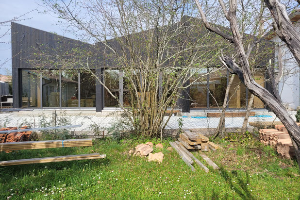 façade sud-construction-maison-Andernos-les-Bains