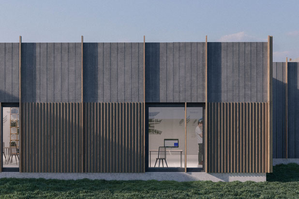 Détail façade-renovation-bureaux-Nantes