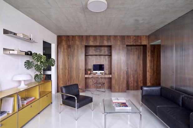 Séjour et entrée-renovation-appartement-Paris