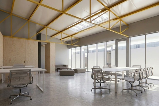 Vue de l'open-space-renovation-atelier_loft-Bagnolet