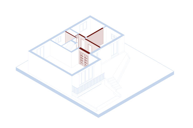 Axonométrie état existant-renovation-maison-Houilles