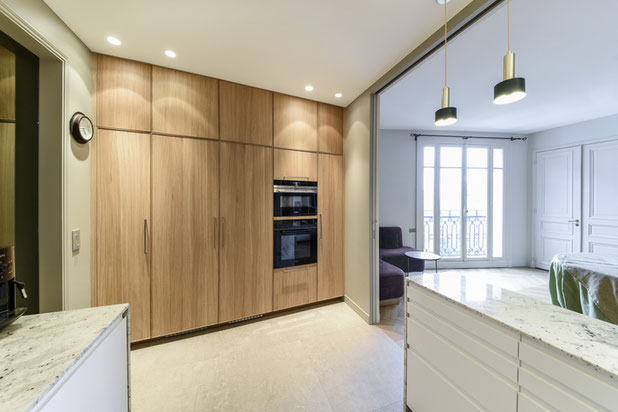 Cuisine bois-renovation-appartement-Paris