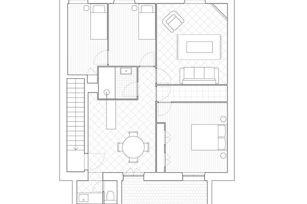 Plan de l'existant (avant)-renovation-appartement-Bayonne