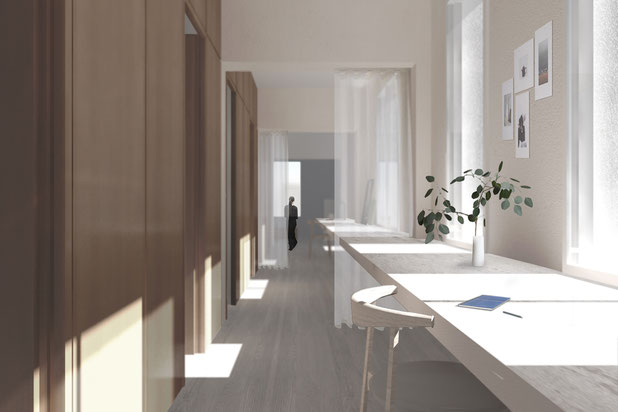 depuis la galerie-renovation-logement-Paris