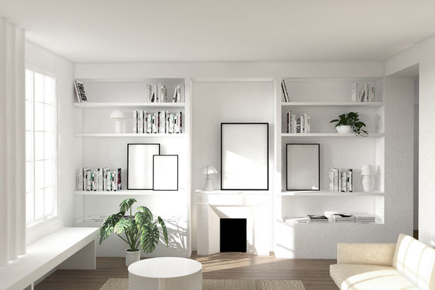 la bibliothèque-renovation-logement-Paris