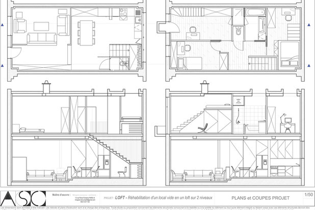 PLAN EXISANT // PROJET-rehabilitation-atelier_loft-Nanterre