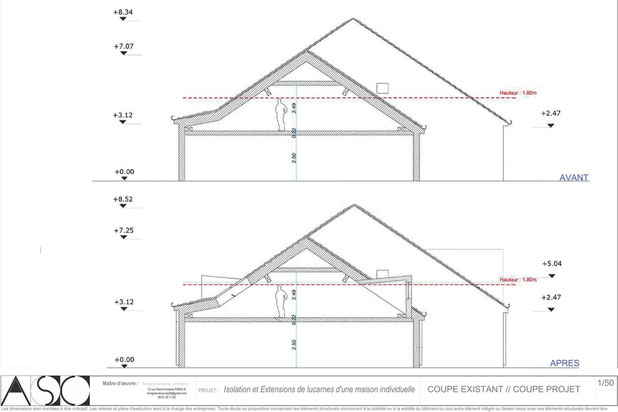 PLAN EXISTANT // PROJET-agrandissement_extension-maison-Rueil-Malmaison