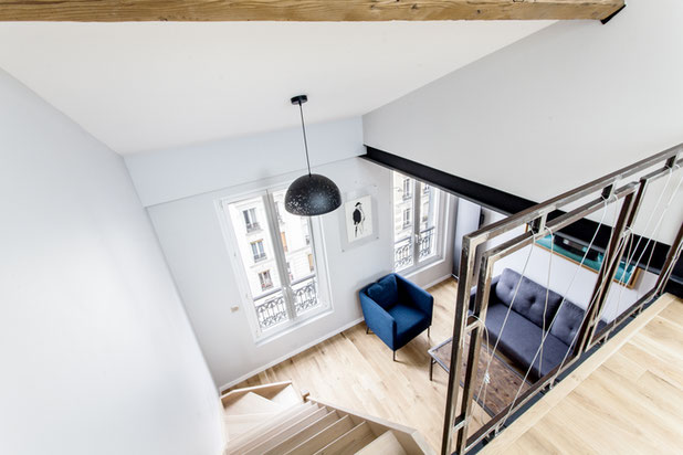 depuis la mezzanine-renovation-logement-Paris