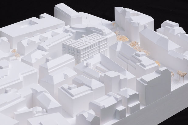 Maquette de situation-surelevation-equipement-Saint-Gall