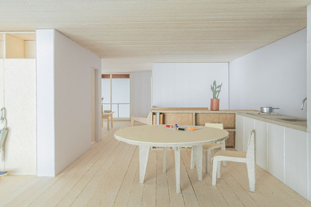 Vue intérieure-construction-logement-Fribourg