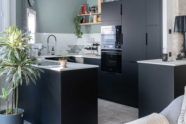 Cuisine ouverte-renovation-appartement-Paris