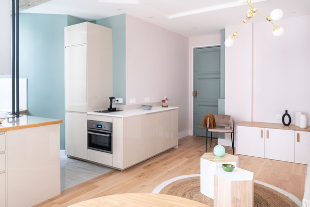 Studio cuisine ouverte-renovation-appartement-Paris