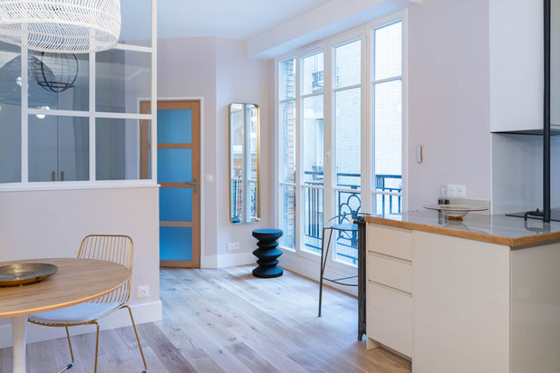 Studio cuisine ouverte-renovation-appartement-Paris