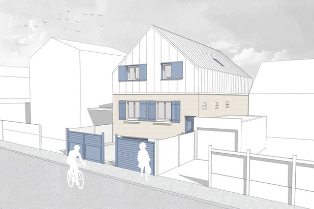 Vue 3D-surelevation-maison-Sartrouville