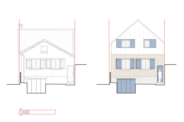 Façade Ouest sur rue-surelevation-maison-Sartrouville