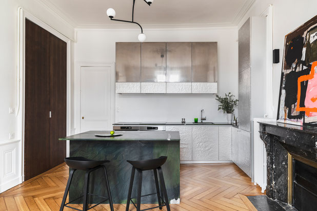 La cuisine martelée-renovation-appartement-Nantes