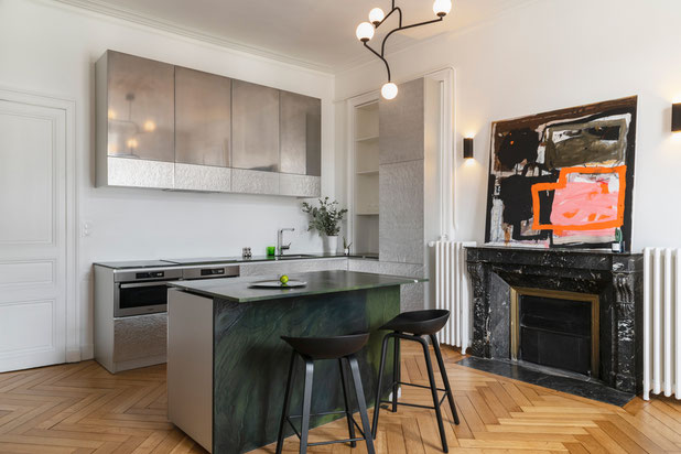 La cuisine martelée-renovation-appartement-Nantes