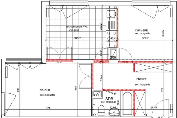 Plan avant-renovation-appartement-Saint-Ouen-sur-Seine