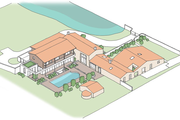 Axonométrie d'ensemble-rehabilitation-maison-Nantes