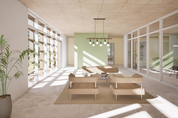 Ambiance au sein des bureaux-rehabilitation-bureaux-Bourges