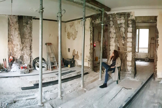 Pendant les travaux-renovation-appartement-Paris