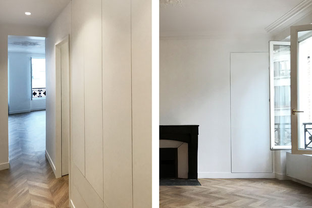 Placards intégrés-renovation-appartement-Paris