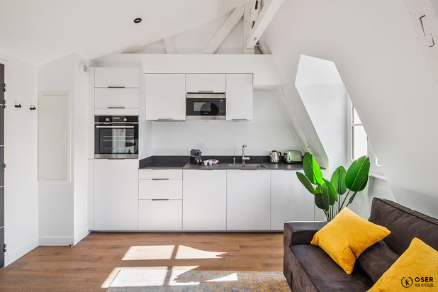 Studio sous les toits-renovation-appartement-Rennes