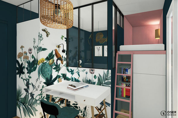 Une chambre de 12m2 pour 2 enfants-amenagement-appartement-Paris