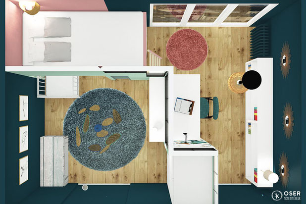 Une chambre de 12m2 pour 2 enfants-amenagement-appartement-Paris
