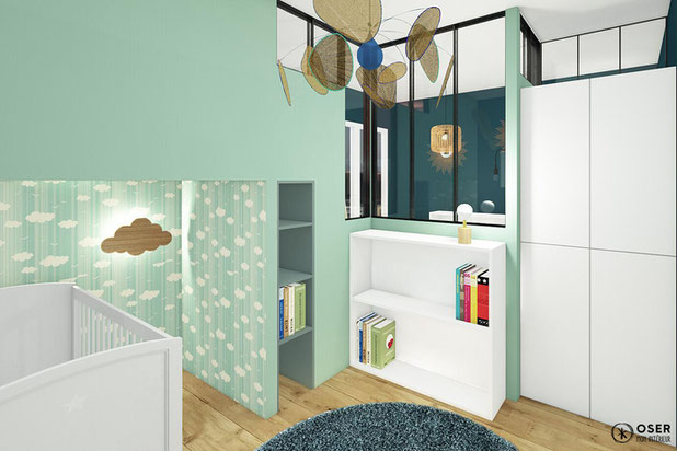 Une chambre de 12m2 pour 2 enfants-amenagement-appartement-Paris