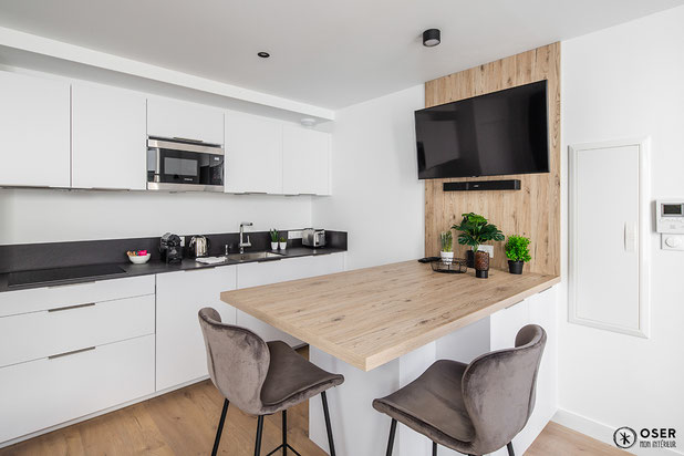 Décoration, aménagement et équipement d'un studio-renovation-appartement-Rennes