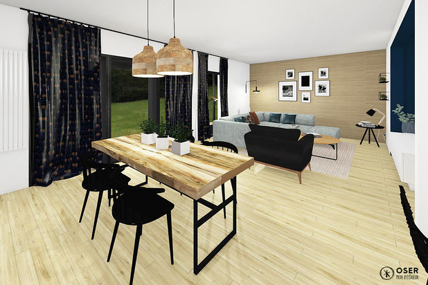 Redistribution des espaces d'une maison familiale-amenagement-maison-Betton
