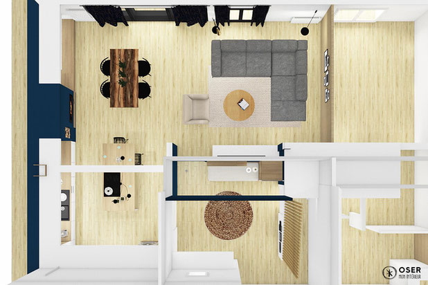 Redistribution des espaces d'une maison familiale-amenagement-maison-Betton