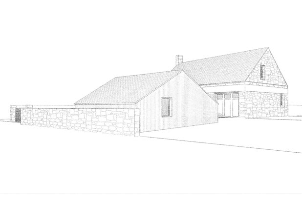 Depuis l'espace public-construction-garage-Saint-Jacut-de-la-Mer