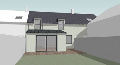 Photo d'un projet de Agrandissement Extension Logement à L'Hermitage
