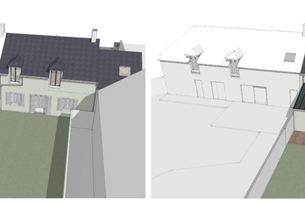 Perspective Sud-agrandissement_extension-logement-L'Hermitage