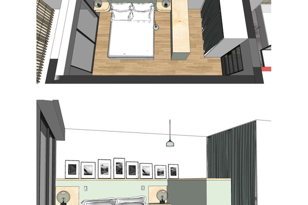 La chambre parentale-renovation-appartement-Nantes