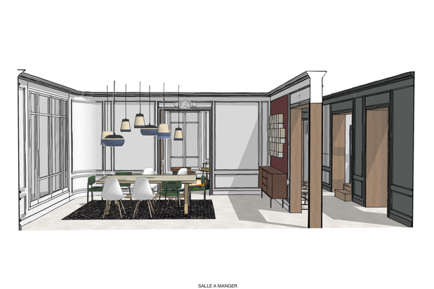Salle à manger-renovation-appartement-Paris