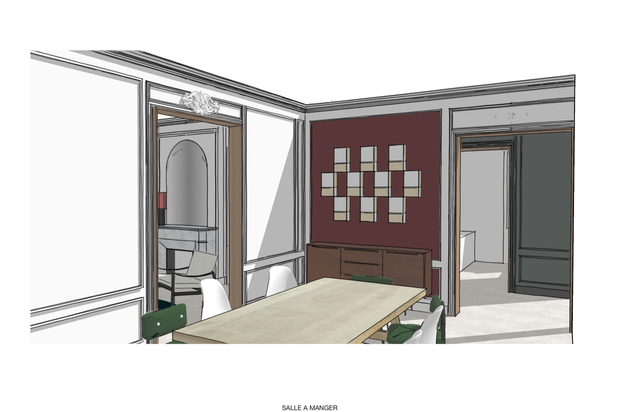 Salle à manger-renovation-appartement-Paris