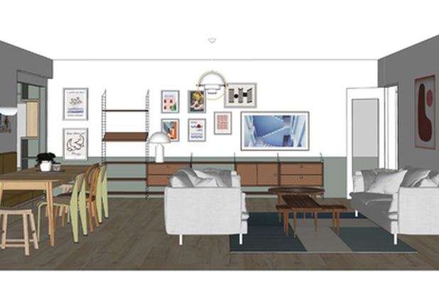 La pièce de vie-renovation-appartement-Nantes