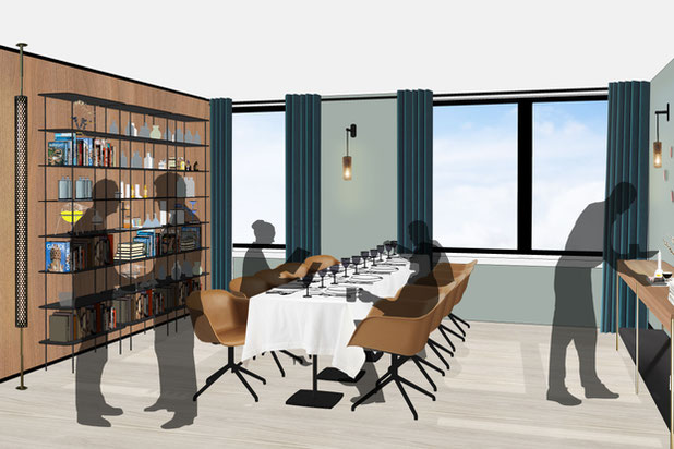 Salle de repas-amenagement-bureaux-Levallois-Perret
