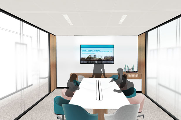 Salle de réunion-amenagement-bureaux-Levallois-Perret